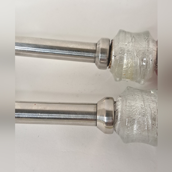 Pampered Chef Red & Silver Beaded Serving Spoon & Fork Holiday Set~Retired - Picture 4 of 7